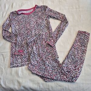 Cuddl Duds girls XL comfort tech poly baselayer long sleeve top & bottom NWOT